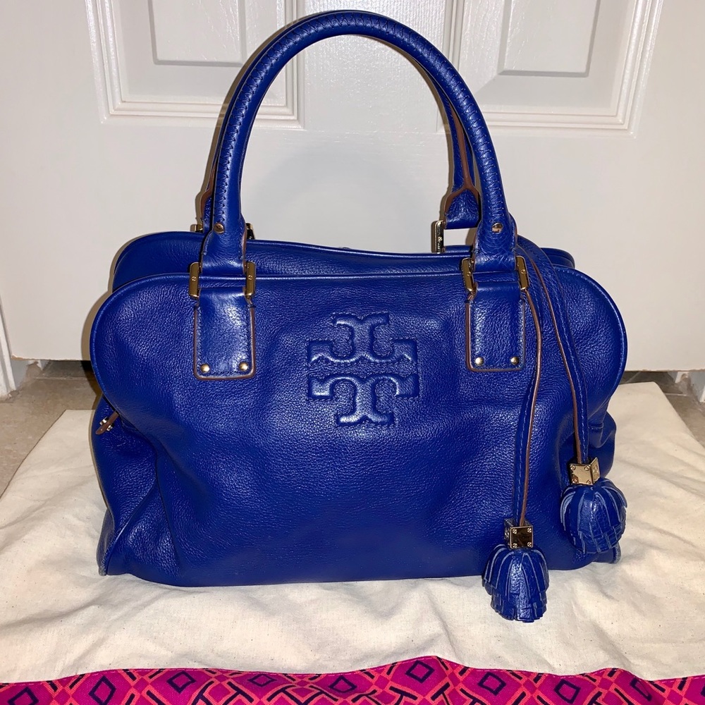 Tory Burch Thea Pom Pom Satchel w/matching wallet